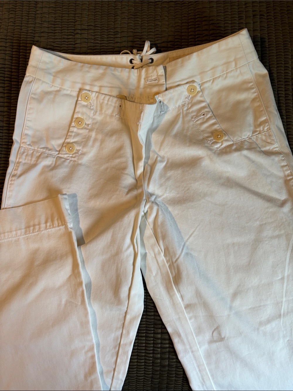 J. Crew White Classic Twill Chinos - Women’s Size 10- wide leg
